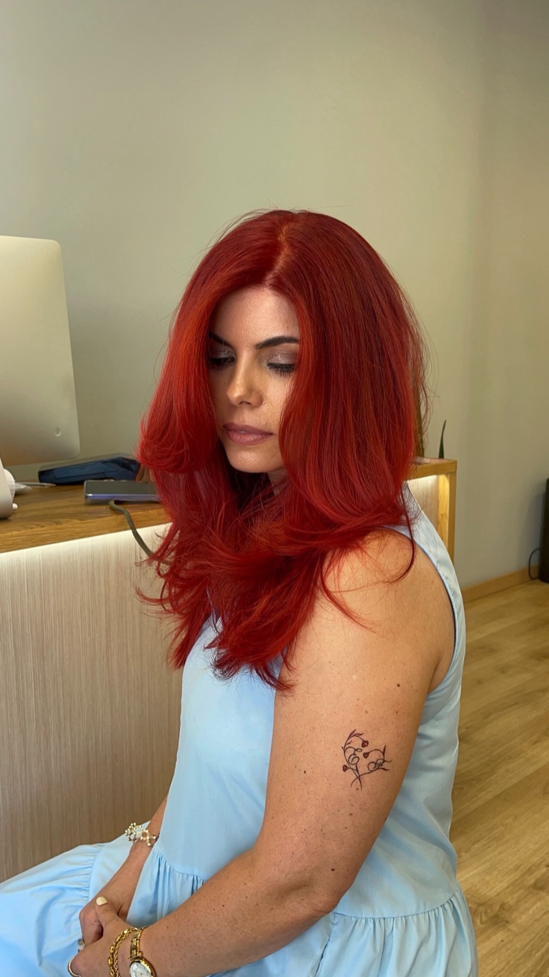 Cabelo ruivo pintado no Camarim, em Bragança